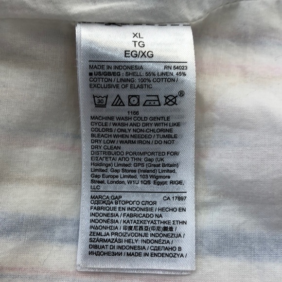 GAP White Blue Stripe Sleeveless Dress - Picture 6 of 6